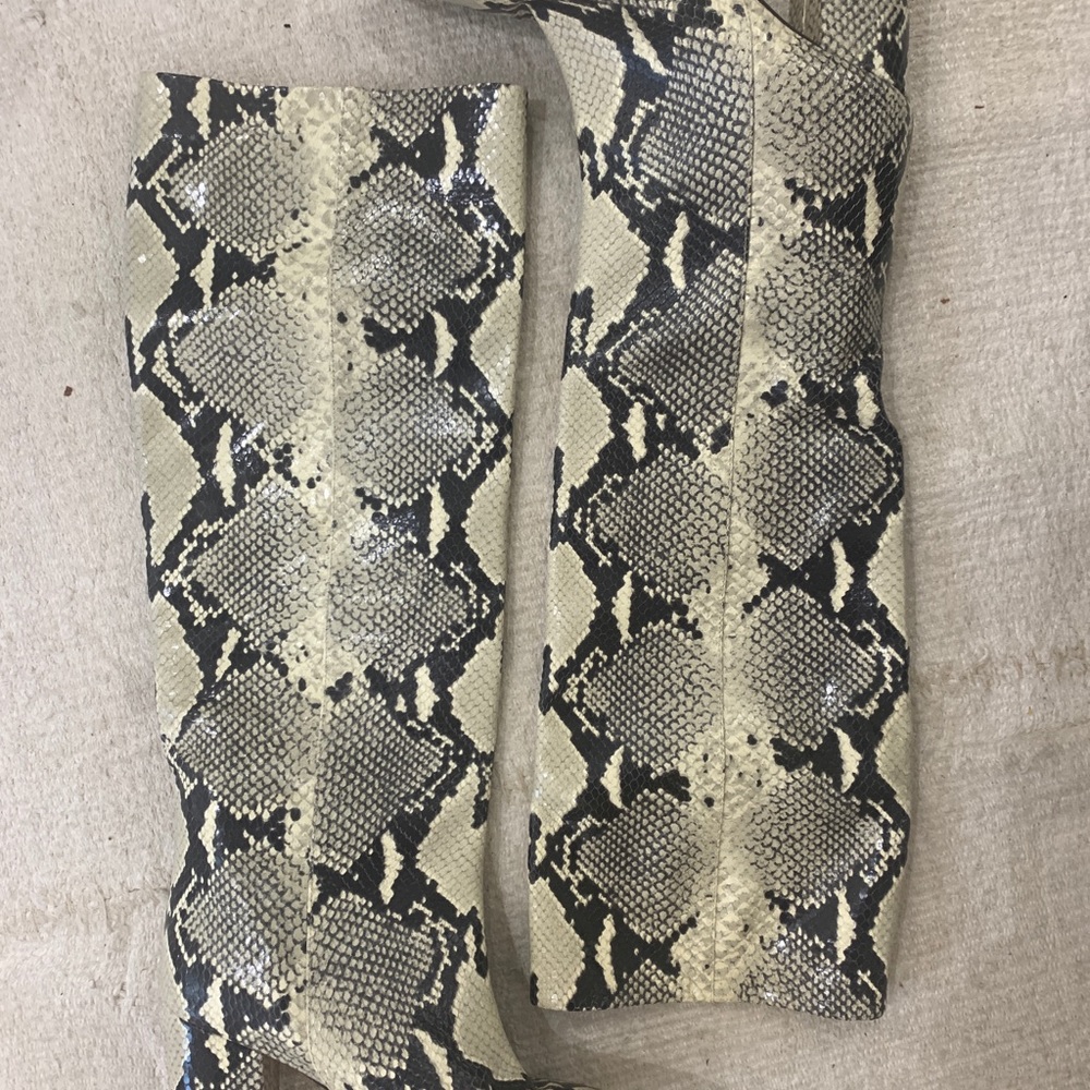 Paris Texas 85 Python knee high boots. Worn once.